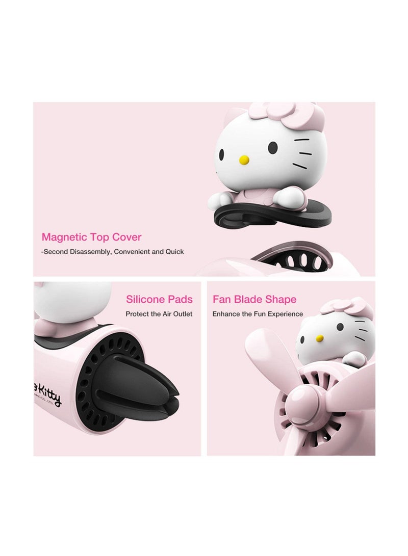 Excefore Hello Kitty Car Air Fresheners, Car Diffuser Rotating Propeller Air Outlet Vent Fresheners, Vent Clip Air Fresheners for Cars, Creative Car Perfume Decoration - Image 3