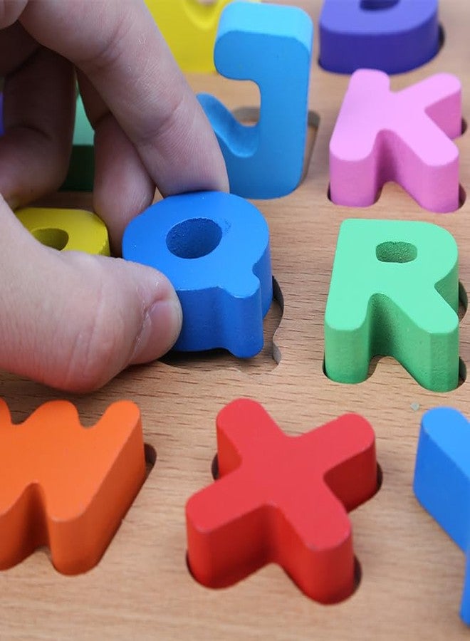 Dishvy® Toddler Wooden Alphabet Learning Toys, Educational Preschool Toys, Baby Shower Gift, Set of 1 (Only Alphabet) - Image 3
