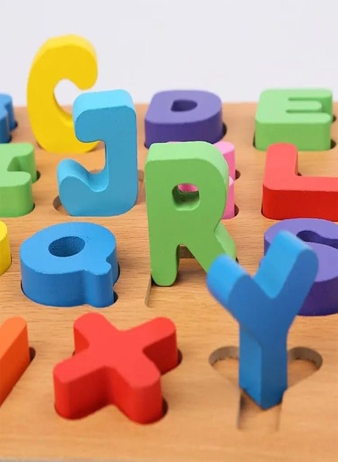 Dishvy® Toddler Wooden Alphabet Learning Toys, Educational Preschool Toys, Baby Shower Gift, Set of 1 (Only Alphabet) - Image 5