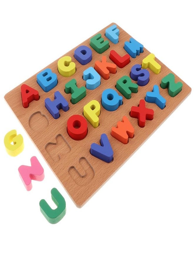 Dishvy® Toddler Wooden Alphabet Learning Toys, Educational Preschool Toys, Baby Shower Gift, Set of 1 (Only Alphabet) - Image 2