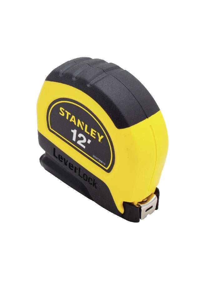 Stanley Leverlock Non-Marring Frictionless Base Tape Measure Yellow and Black 12 ft x 0.5 Inch 2064020 - Image 3