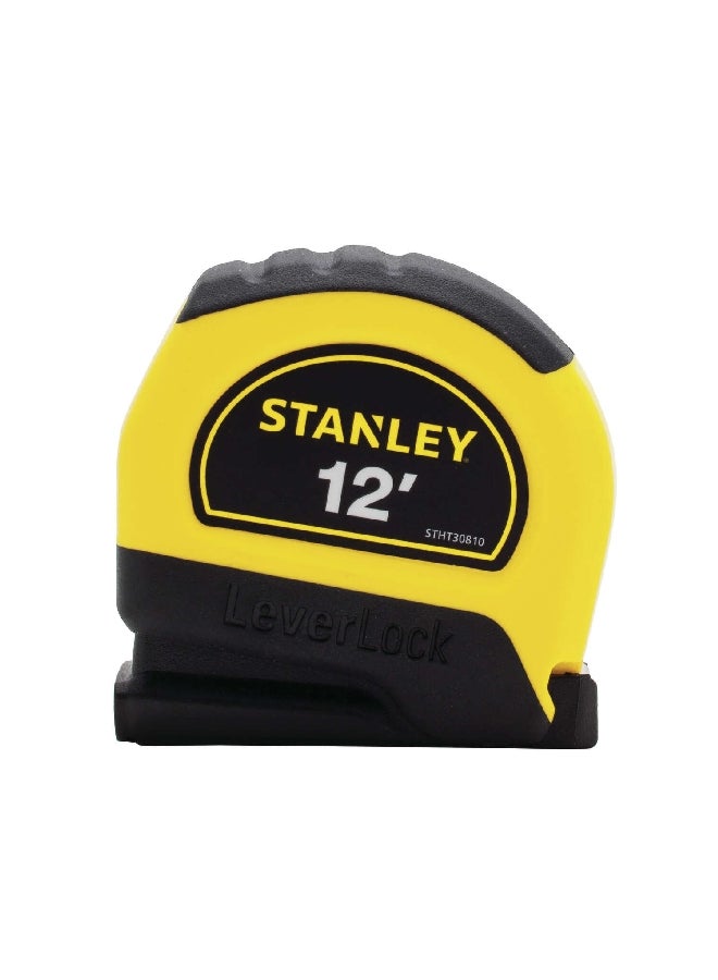 Stanley Leverlock Non-Marring Frictionless Base Tape Measure Yellow and Black 12 ft x 0.5 Inch 2064020 - Image 2