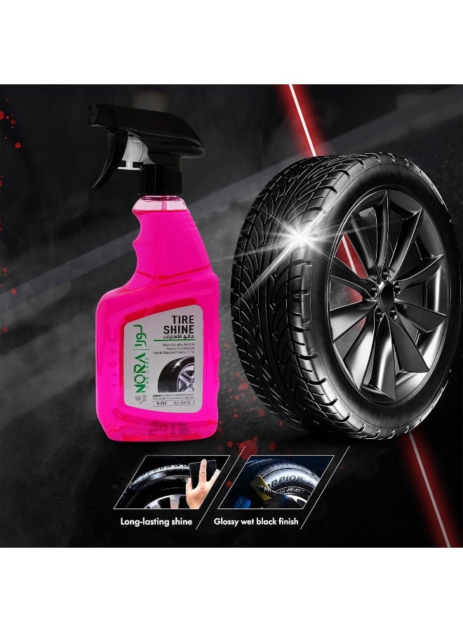 NORA Tire Shine Long-Lasting, Wet-Black Shine for Tires Instant Protection,500ml, N-254 - Image 3