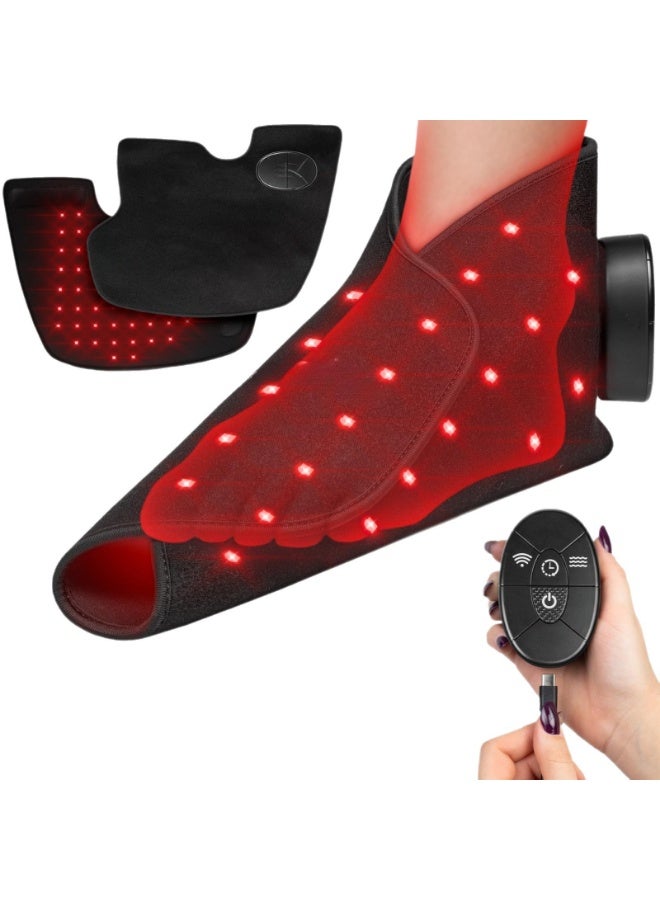 Red Light Therapy for Feet, Near Infrared Therapy for Circulation u0026 Joint Support with Vibration, Portable, Rechargeable, Adjustable Intensity - Image 1