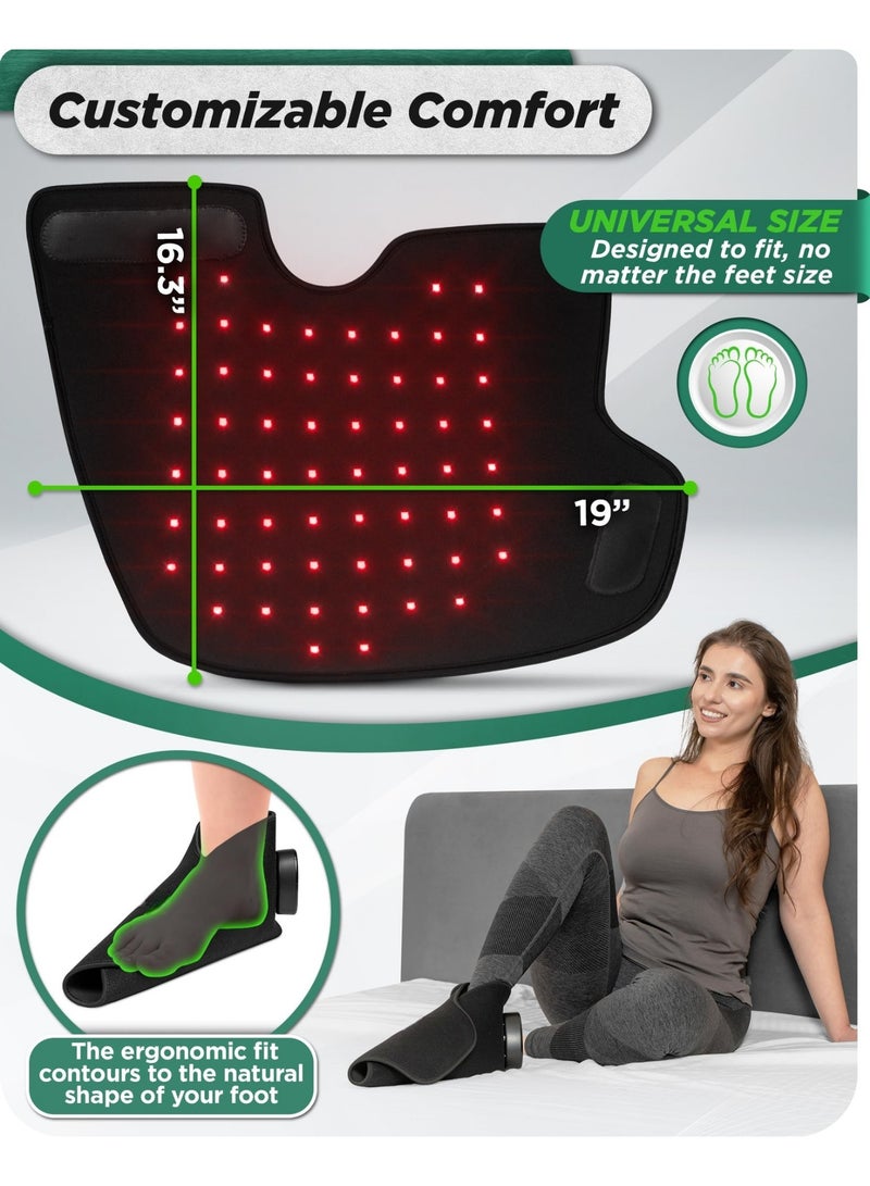 Red Light Therapy for Feet, Near Infrared Therapy for Circulation u0026 Joint Support with Vibration, Portable, Rechargeable, Adjustable Intensity - Image 4