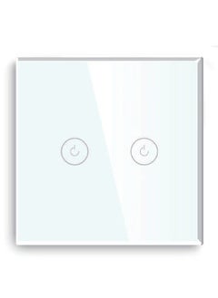 Smart Switch Work with Alexa Echo Google Home Assistant Touchable (White 2 Gang)