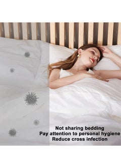 Sharpdo 4 PCS Disposable Bed Sheets Travel Sheets for Hotel, Disposable Sheets for Bed Travel Bedding Cover Portable Sheet with 1 Quilt Cover, 1 Sheet and 1 Pillowcase for Travel Business Trip Spa Hotel 220*240cm  - Image 3