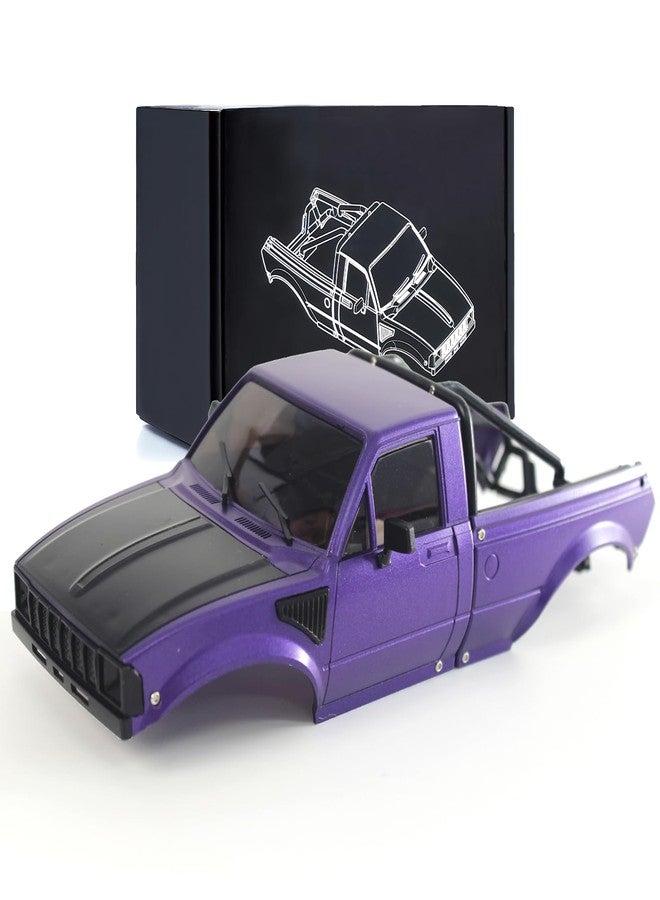 RCJUMPANT SCX24 Body, IR60-24 133mm Wheelbase Pickup Hard Body Shell with Bed Rack - ABS Plastic for 1/24 RC Crawler Axial SCX24 C10 Bronco Wrangler Base Camp 4Runner (Purple-Black) - Image 1