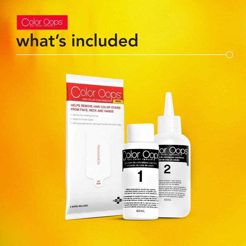 Color Oops Extra Conditioning Hair Color Remover and Remover Wipes Bundle, Gently and Safely Remove Permanent & Semi-Permanent Dye from Hair and Skin - Image 2