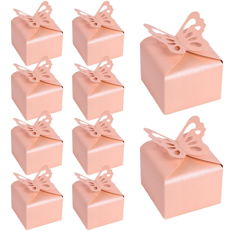 VGOODALL 50PCS Party Favor Boxes 24 x 24 x 18 3D Butterfly Candy Boxes Pink Baby Shower Favors for Wedding Birthday Party Gift - Image 2