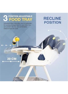 Baby High Chair With Adjustable Height And Footrest, Tray, Wheels, Safety Belt And Cushion, 6 Months To 4 Years - pzsku/Z0D918864BFFCDD4B0E20Z/45/_/1725778008/d6b60fce-b8d6-4ffc-b4ad-502f3bf9816d