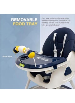 Baby High Chair With Adjustable Height And Footrest, Tray, Wheels, Safety Belt And Cushion, 6 Months To 4 Years - pzsku/Z0D918864BFFCDD4B0E20Z/45/_/1725778158/1dc63126-5d60-46db-b78a-48bf15689361