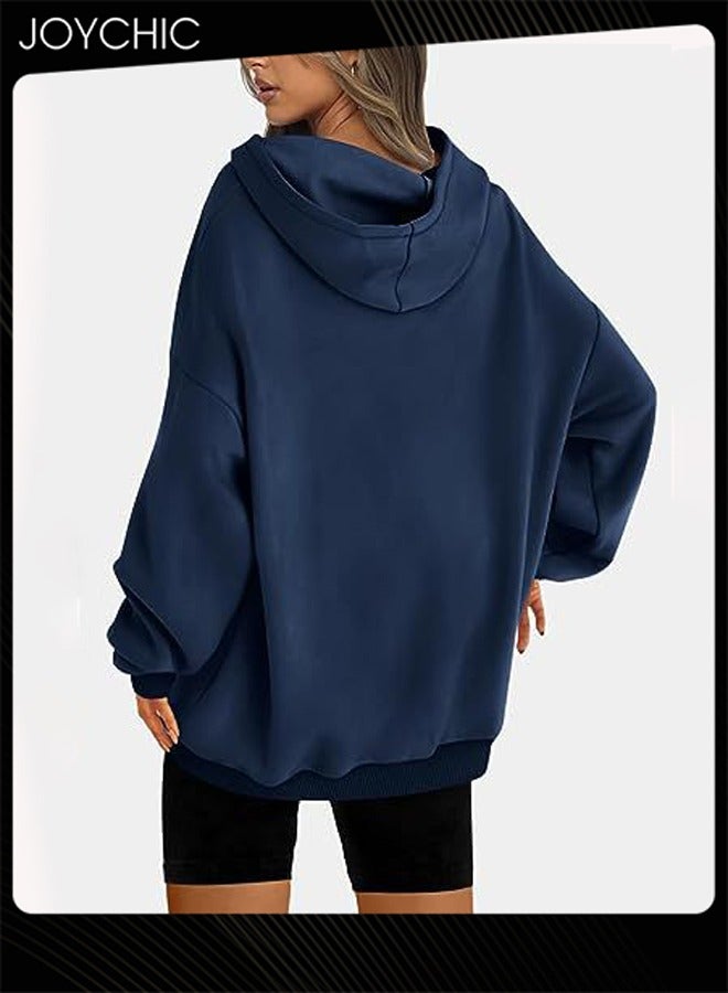Joychic Women Oversized Hoodies Sweatshirts Fleece Hooded Pullover Tops Sweaters Casual Comfy Fall Fashion Outfits Clothes - Image 2