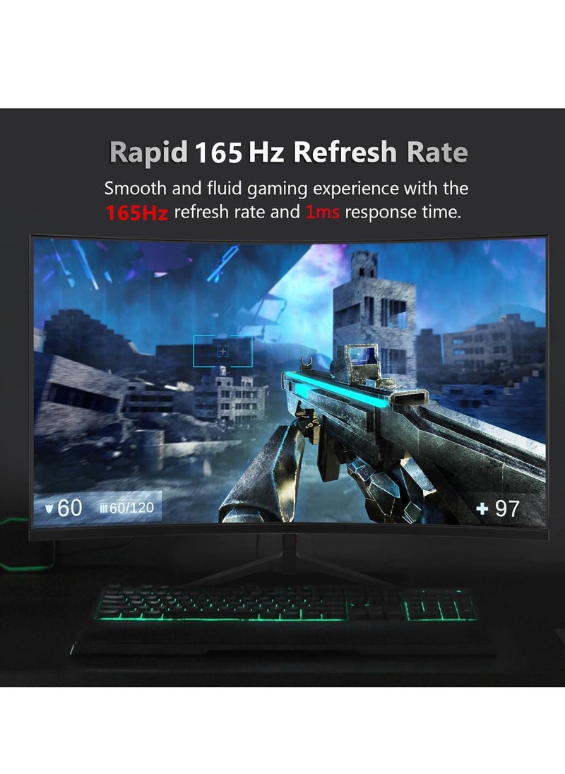 27 بوصة سطح منحن لعبة عرض 16 : 9 2560x1440 165Hz 1MS LED FreeSync FreeSync FreeSync عرض متقدمة ميناء HDMI - pzsku/Z0D919C155ECA41A63FFEZ/45/_/1731289197/755f803a-e9d4-4597-b7f3-3d2beae1aca4