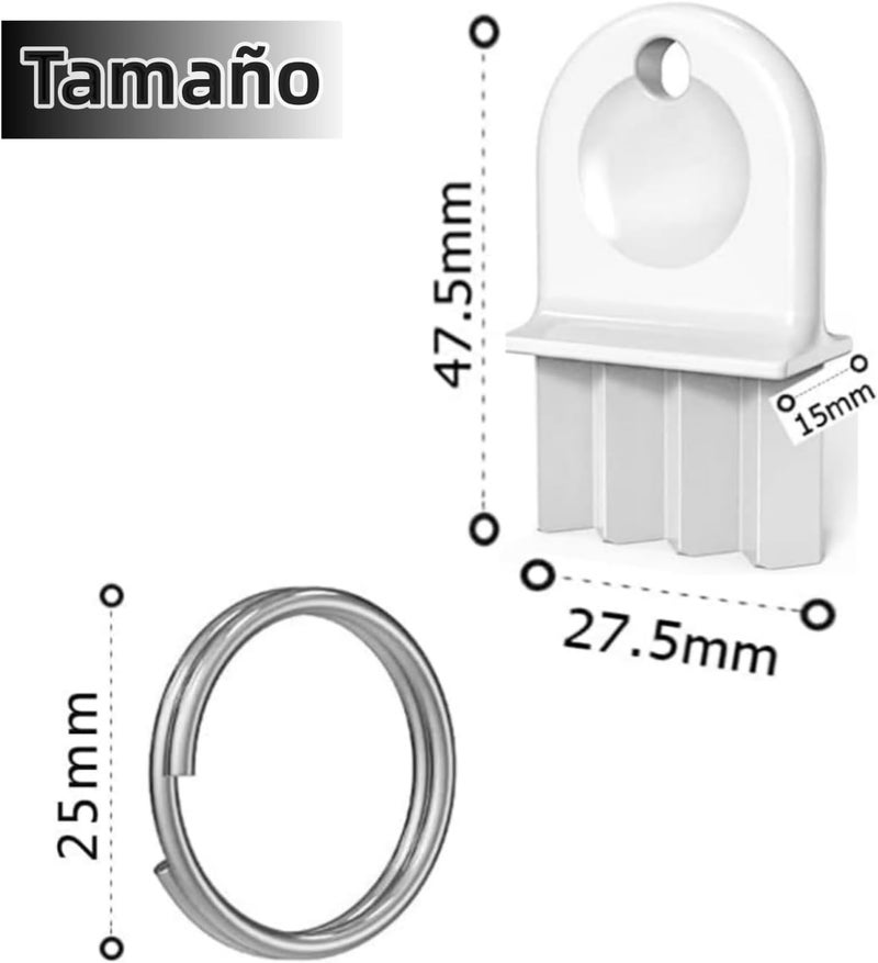 Universal tissue dispenser key set, white 5 packs of 2 rings - Image 3