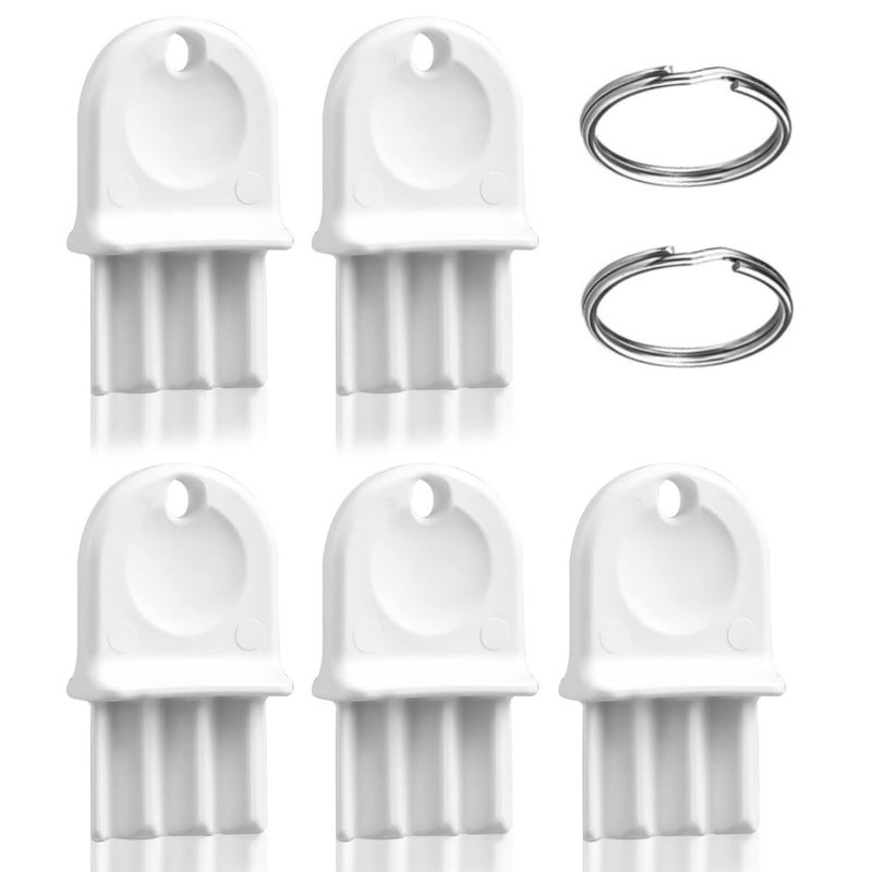 Universal tissue dispenser key set, white 5 packs of 2 rings - Image 1