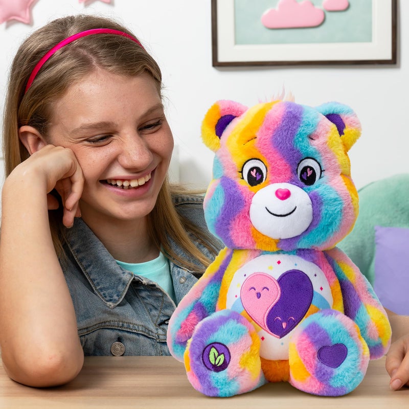 Basic Fun Care Bears 14" Friends Forever Bear Plushie - Tie-Dye Multicolored Made from Recycled Materials! Soft and Huggable! – Good for Girls and Boys, Employees, Collectors, Ages 4+ - Image 5