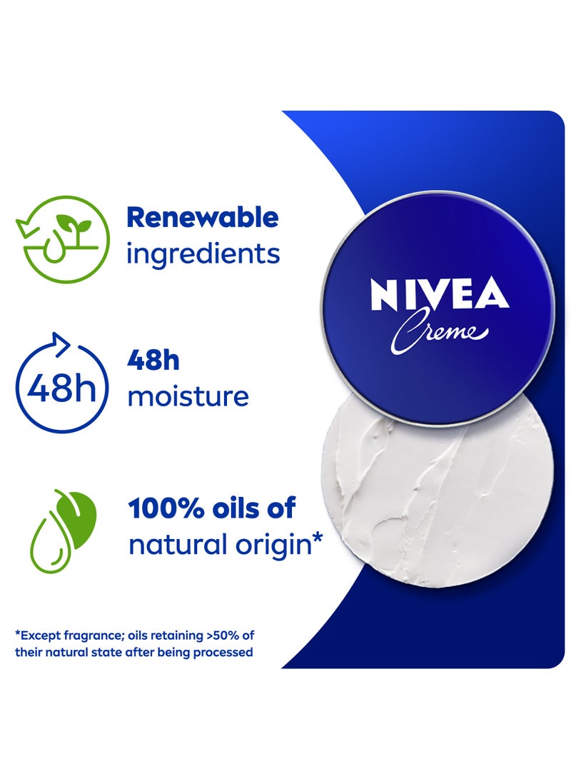 Nivea Moisturising Cream Universal All Pourpose Moisturizer For Face Body Hands Pack of 2 - Image 5
