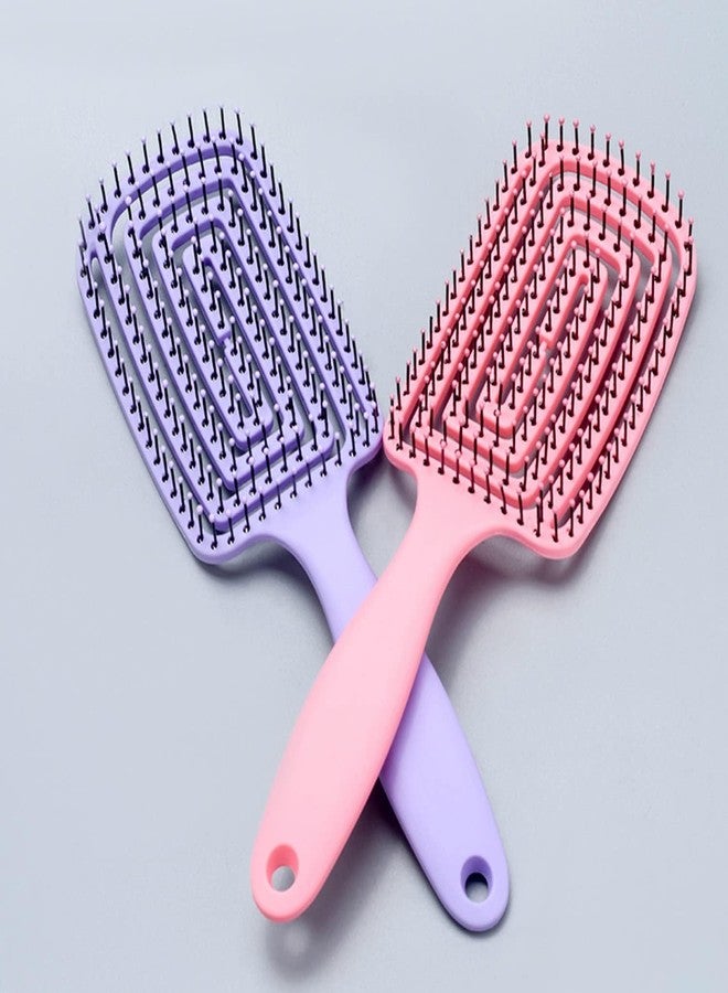 Vortipu 1PCS Detangling Hair Brush for Adults & Kids - Professional Detangler for Curly, Straight, Natural, Wet or Dry Hair - Hair Brush for Women & Styling Tool (PINK) - Image 5