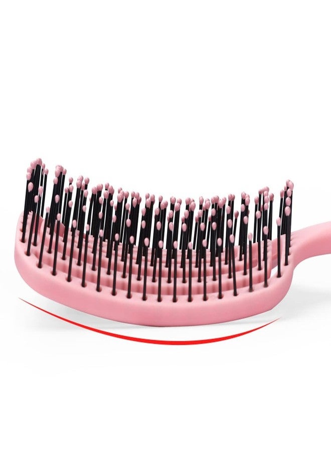 Vortipu 1PCS Detangling Hair Brush for Adults & Kids - Professional Detangler for Curly, Straight, Natural, Wet or Dry Hair - Hair Brush for Women & Styling Tool (PINK) - Image 4