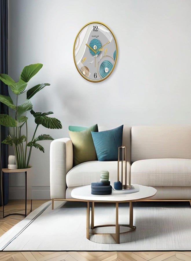 Random Plastic 12 Inch Silent Sweep Wall Clock | Stylish Round Decorative Wall Clock for Bedroom, Living Room, Kitchen, and Office | Modern Fancy Analog Clock Design for Home Decor,Multicolour - Image 3