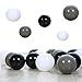 PlayMaty 100 Pieces Colorful Pit Balls Plastic Phthalate Free BPA Free Ocean Ball Crush Proof Stress Balls for Toddlers and Kids Playhouse Ball Pool Pit Accessories 22 Inches White Black Grey - Image 3
