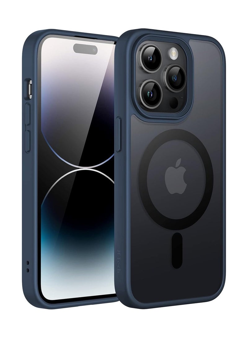 Magnetic Case for iPhone 14 Pro 6.1-Inch Compatible with MagSafe, Translucent Matte Back Slim Shockproof Phone Cover (Storm Blue)  - Image 1