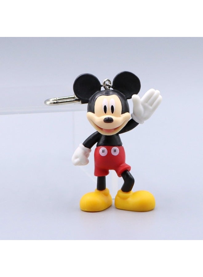 Hot Mouse Pluto Donald Duck U-button Doll Car Keychain Bag Accessories Pendant-color:Beckoning Mouse + U Buckle  - Image 1