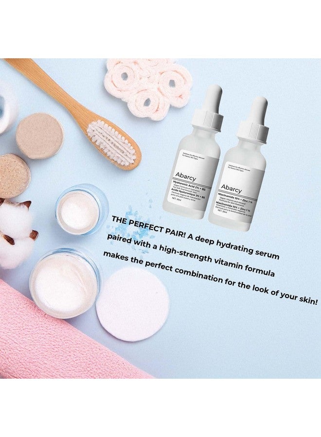 ABARCY Bundle Face Care Set Facial Treatment: Hyaluronic Acid with 2% + Vitamin B5 and Niacinamide 10% + Zinc 1%, Hydrating Face Serum for Women Radient And Smooth Skin, Anti-Aging - Image 3