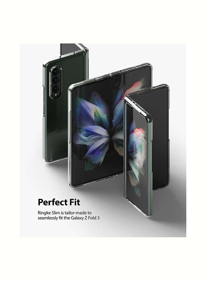 NIBEMINENT Slim Case for Galaxy Z Fold 3 Anti-Cling Micro-Dot Technology Shockproof Protective Supports Fast Wireless Charging Black - Image 3