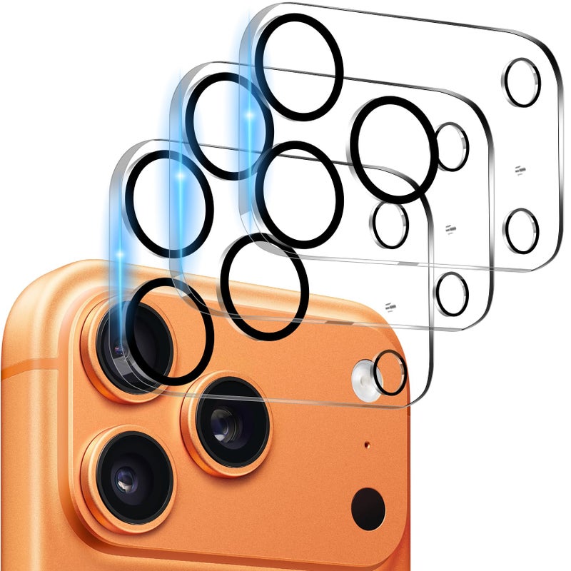 Dengduoduo 3 Pack Camera Lens Protector for iPhone 17 Pro Max, Tempered Glass, Ultra HD, 9H Hardness, Anti-Scratch, Case Friendly, Easy to Install [No Affect on Night Shots] - Image 1