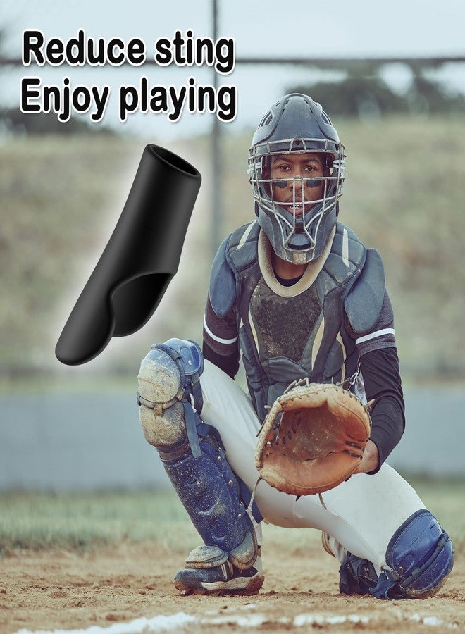 MIPREZT [for Kids] Catcher's Thumb Shield Baseball Thumb Guard for Baseball & Softball Catchers Thumb Protector for Baseball Catcher Gear Training Aid Catcher Accessories Reduce Sting-Black - Image 3
