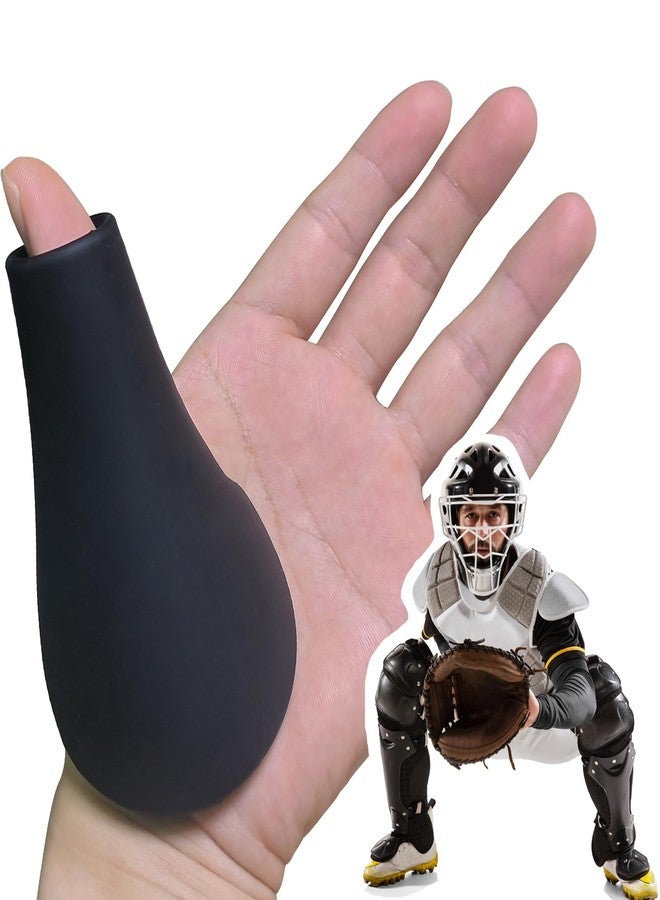 MIPREZT [for Kids] Catcher's Thumb Shield Baseball Thumb Guard for Baseball & Softball Catchers Thumb Protector for Baseball Catcher Gear Training Aid Catcher Accessories Reduce Sting-Black - Image 1