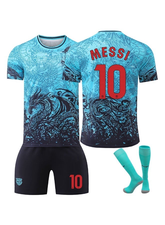 general 2025-2026 Barcelona Special Edition #10 MESSI football Jersey Shorts Socks Set Children's Size and adult Size Gifts for fans and friends - Image 1