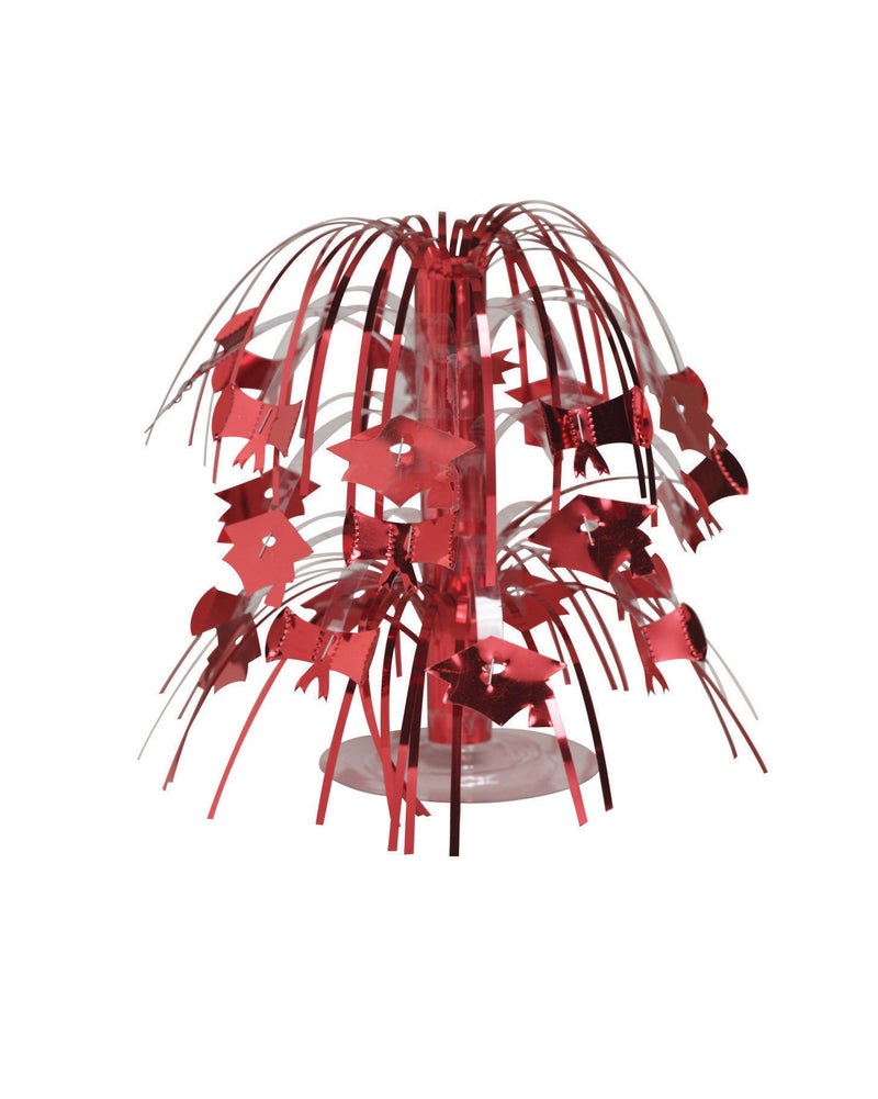 Creative Converting Red Mini Cascade Graduation Centerpiece, 8.5"-1 Pc