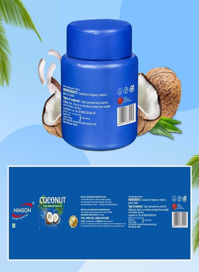 Nimson Coconut Hair Oil with Vitamin E | For Strong, Thick & Shiny Hair | Nourishing Formula | Unisex | 500ml - Image 5