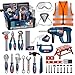 Deejoy Kids Tool Set with Electronic Toy Drill Construction Vest Pretend Play Toys for 3 4 5 6 Year Old Boys ABS Plastic Repair Toolkit with Large Storage Box Blue - Image 2