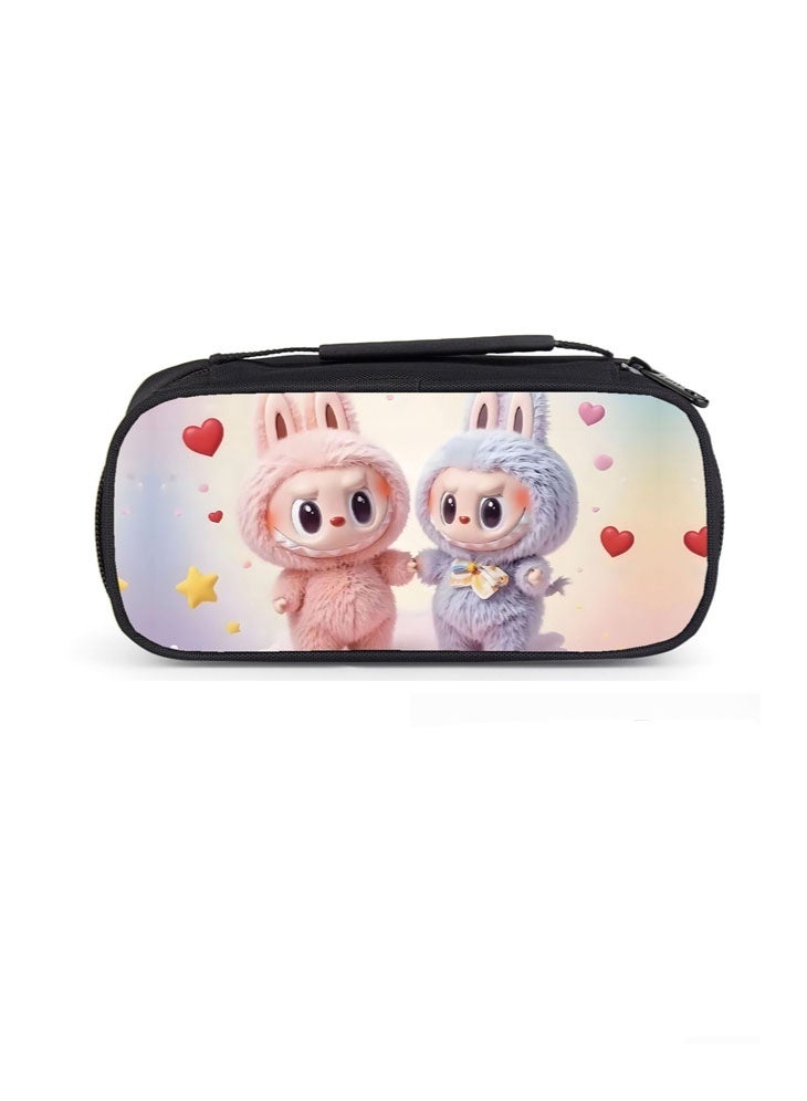 LABUBU LABUBU pencil case, high-value, large-capacity primary school student cartoon pencil case, stationery bag - Image 1