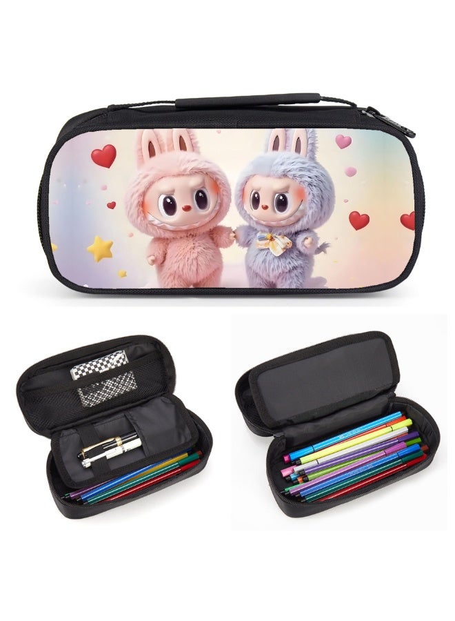 LABUBU LABUBU pencil case, high-value, large-capacity primary school student cartoon pencil case, stationery bag - Image 2