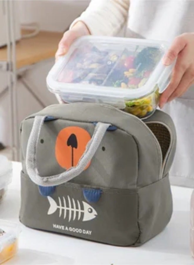 Dual Compartment Insulated Lunch Tote for Kids - Thermal Cooler Bag - Image 3