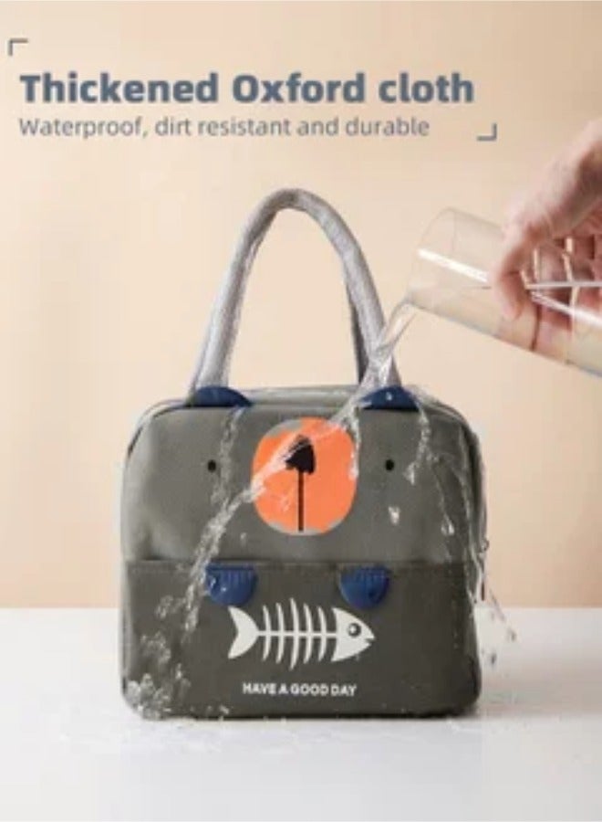 Dual Compartment Insulated Lunch Tote for Kids - Thermal Cooler Bag - Image 2