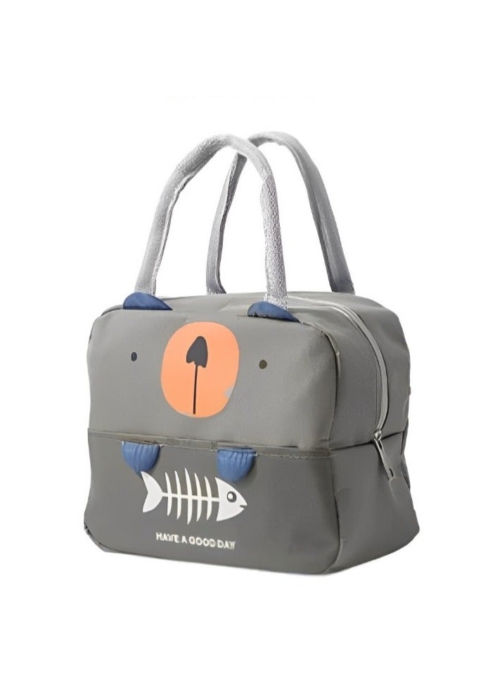Dual Compartment Insulated Lunch Tote for Kids - Thermal Cooler Bag - Image 1