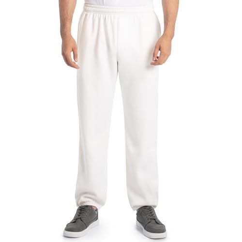 Fruit of the Loom mens Eversoft Fleece & Joggers (Regular Big Man) Sweatpants, Elastic Bottom - White, 3X-Large US - Image 1