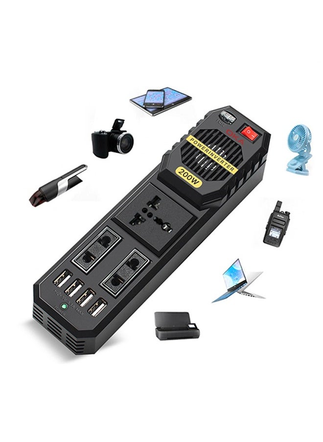 OKA - Power Adapter From 12 Volts To 220 Volts Capacity 200 Watts Works Through The Car Lighter - Image 1
