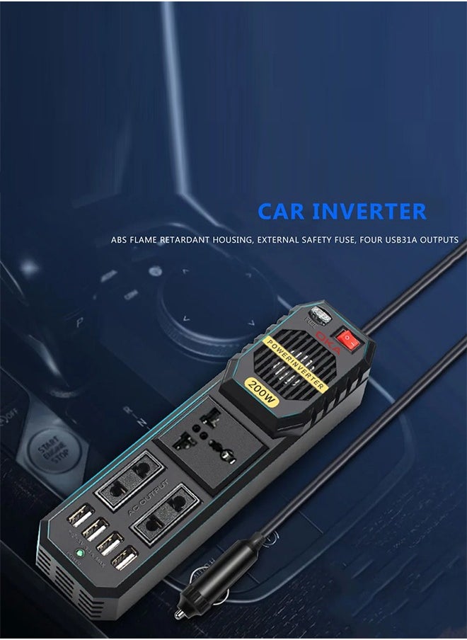 OKA - Power Adapter From 12 Volts To 220 Volts Capacity 200 Watts Works Through The Car Lighter - Image 1