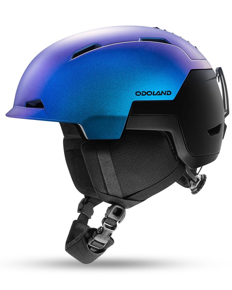 Odoland Ski Snowboard Helmet for Adults & Youth, Snow Helmet for Men & Women, Slide Adjust Ventilation, Safety Certified, Goggles Compatible Protection for Skiing, Navy Blue, L - Image 1