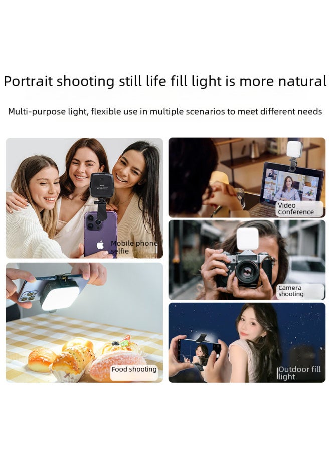 Generic - Fill Light Mobile Phone Live Broadcast Beauty Lighting Light RGB Pocket Light Full Color Led Ceiling Light Tofu Charging Racket Light-Light Source Color:M11 - Image 1