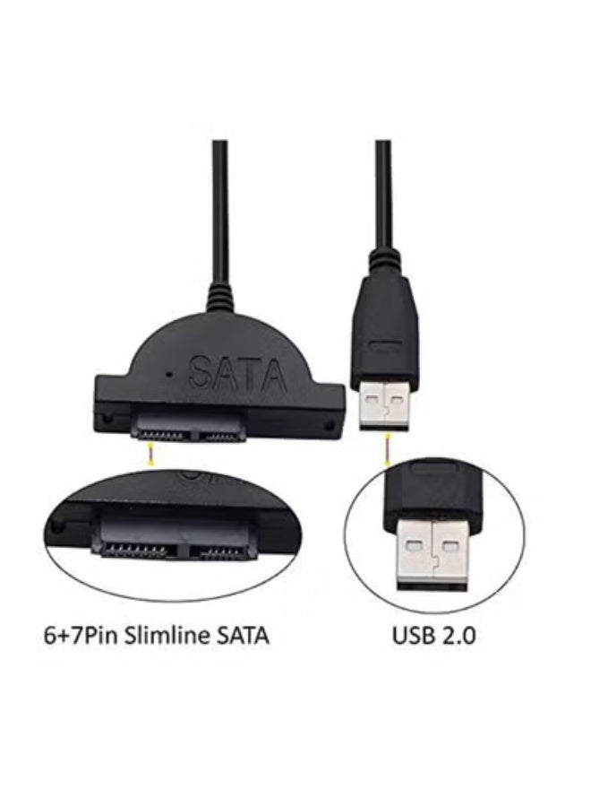 محول USB إلى SATA لمحركات CD/DVD اللابتوب – عملي وسهل الاستخدام لتشغيل الأقراص الخارجية - Image 3