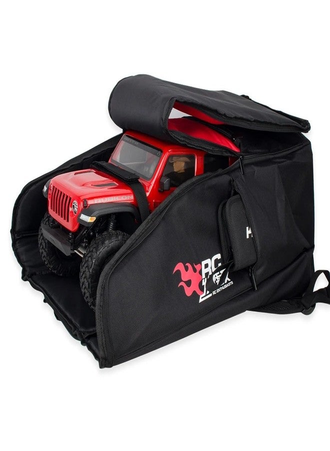 AMK حقيبة سيارة RC، حقيبة ظهر RC مقاومة للماء، تخزين سيارة RC مع دعم لوح PP و جيوب متعددة للأدوات والإكسسوارات لسيارة Axial SCX10 Capra و TRX4 TRX6 1/10 مقياس سيارة زاحفة باجي شاحنة وحش (أزرق) - Image 5