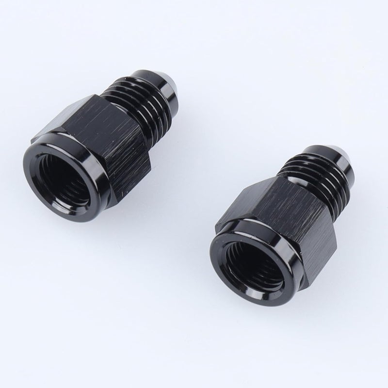 AC PERFORMANCE Aluminum Female 1/8" NPT to 4 AN Male Expander, Female 1/8 NPT to AN4 Male Thread Expand Adaptor, Black Pack of 2 - Image 4